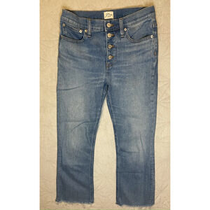 J.Crew Jeans Womens Sz 26, Blue High-Waisted Cropped‎ Flare 10" Billie Boot Crop